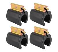 Walfront 4Pcs E Track Tool Holder Rack Set Heavy Duty Steel Weatherproof for Garage Warehouse Trailer Truck Van with Spring Attachments Black Galvanized Storage (L)