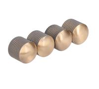 Walfront 4Pcs Metal Guitar Knobs Volume Tone Control Dome 6mm Potentiometer Replacement with Engraved Round Top for Electric Guitar and Bass