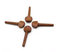 Walfront 4pcs Violin Tuning Pegs Set, Jujube Wood Accessories for 4/4 Acoustic Violin, Durable Craftsmanship for Musicians