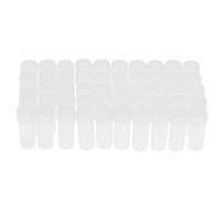 Walfront 50 Pcs 5ml Plastic Sample Bottles Portable Mini Clear Storage Case Transparent Vial Storage Container Refillable Perfume Empty Sample Bottle