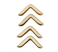Walfront 50 Pcs Book Corner Protectors Iron Vintage Photo Album Corners 15mm Antique Finish for Scrapbooking Notebook Journal Cover Decoration for Crafts Sewing (C103 Brass Color)
