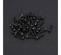 Walfront 50pcs Chrome Mounting Screws for Guitar Machine Heads Tuning Pegs 0.9-1.1cm Gold Color Practical Guitar Repair Parts (Black)