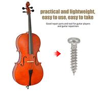 Walfront 50pcs Chrome Mounting Screws for Guitar Machine Heads Tuning Pegs 0.9-1.1cm Gold Color Practical Guitar Repair Parts (Silver)