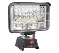 WALFRONT 50W Cordless LED Work Light Portable Power Source Battery Powered Flood Lights Outdoor with Two USB Charging Ports Rechargeable, High Brightness 5400LM 6000K White