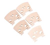 Walfront 5Pcs Maple Wood Violin Bridges, Durable Instrument Accessory, for 4/4 Size Violinists