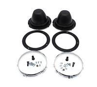 Walfront 7inch Headlight Shade with Rubber Seal and Chrome Fixing Screws for Easy Installation Motorcycle Users