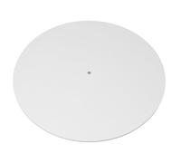 Walfront Acrylic Turntable Mat Record Player Mat Non Slip Anti Static Platter Slipmat Sound Improvement for Standard 12 Inch Record Player (White)