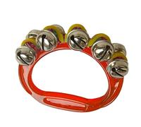 Walfront Band Wrist Bell, Plastic Hand Jingle Shaker, Enhance Rhythm Skills for Kids and Music Groups (Red)