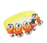Walfront Band Wrist Bell, Plastic Hand Jingle Shaker, Enhance Rhythm Skills for Kids and Music Groups (Yellow)