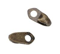 Walfront Boot Lace Hooks Alloy Shoe Repair Buckles 20 Set with Rivets 8 X 6 X 3 Mm Tape Wrap Design for Hiking Camping Climbing Leather Boots and Work Shoes (Wrap-around style)