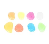 Walfront Colorful Glow in The Dark Pebbles, Luminous Plastic Resin Aquarium Stones, Ideal for Fish Tanks, Gardens, Vases, 200 Count