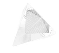 Walfront Crystal Pyramid Quartz Stone Carving Premium Figurine, Exquisite Decorative Paperweight for Home and Office, Symbol of Good Fortune and Luck, Handcrafted K5 White Crystal 1.57in