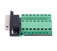 Walfront DB15 Terminal Block Connector Full Copper Male Header Board Module for Easy Wiring High Performance Connection in Industrial Automation