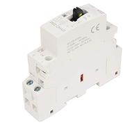 Walfront DIN Rail AC Contactor 2P 25A 50Hz Manual Control (2NO) | Manual Automatic Contactor, 2NO 2NC Options, IP20 Housing, Noise Below 15dB, Household Boxes, Switchgear