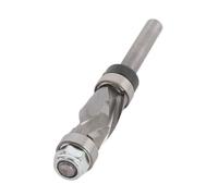 Walfront Double Spiral Router Bit Compression Flush Trim Bit, 1/4 Shank Dual Spiral Router Bit 1 Inch Length 1/2 Diameter, Top and Bottom Bearing for Pattern Work