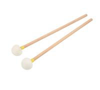 Walfront Drum Mallet Set, Felt Head Wooden Handle, Non Slip Kit for Bass Drum and Timpani Players (Yellow)