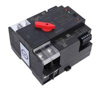 Walfront Dual Power ATS Automatic Transfer Switch 100A 2P 50/60Hz Uninterrupted Changeover for Home Generator Din Rail Mount PV Mains Supply Voltage Guard