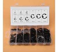 WALFRONT E Clamp/Holder External Retaining Rings, Metal E Ring Set, 300pcs Assortment 3mm to 22mm for Various Industrial Applications