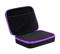 Walfront Essential Oil Storage Case, EVA Oxford Cloth Portable Carrying Case for 30 Bottles 5ml 10ml 15ml, Hard Exterior with Handle, for Travel Home Salon Yoga Use (Purple)