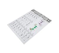 Walfront Flute Chord Chart Durable Portable Fingering Practice White Chord Chart Poster Musical Instrument Accessories for Beginners (Clarinet chord score (tuba))