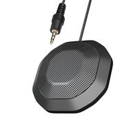 Walfront Gaming Mic 360° Omnidirectional Desktop Microphone for PC Laptop with 3.5mm Jack 3 Meters Pick Up Distance Portable Mini Mic for Business Conference (3.5mm Plug)