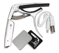 Walfront Guitar Tuner 2 in 1 Clip Tuning Clamp Trigger Zinc Alloy Built-in Rechargeable Battery RGB LED Display GT-100 91 x 69 x 12mm (<110V)