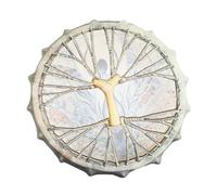 Walfront Handmade Shamanic Drum, Polyester Leather Wood Drum with Rope Handles and Mallets, Ideal Sound Healing Tool for Chakra Balancing, Spiritual Reflection and Meditation (WalfrontkG0Ml-10340026)