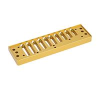 Walfront Harmonica Comb 10-Hole Blues Harp Comb Part for SP20 Aluminium Harmonica Accessory Fine Polishing (Golden)