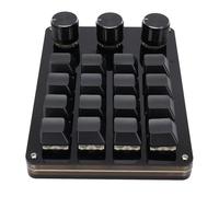 Walfront Hot Swappable Custom Keyboard, Customizable Macro Keypad with 16 Key and 3 Knobs for Volume, Brightness, Macros Wired Connection for Graphic Design, Video Editing