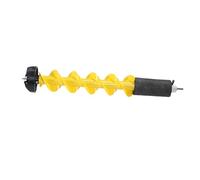 Walfront Ice Auger Drill Bit 5 Inch Diameter Nylon Auger with Float for Deep Waters Premium Steel and Versatile Adapter