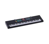 Walfront Keyboard Piano Plastic 61 Keys Digital Instrument Electric for Children with Microphone USB Connection 16 Tones 6 Rhythms Adjustable Volume for Ages 3 to 8