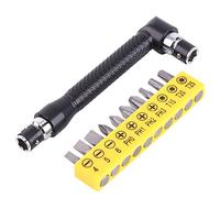 Walfront L-Shape Hex Socket Wrench Set Dual Head 1/4 Inch Precision Hand Tools with 10-Piece Multi-Angle Screwdriver Bits for Easy Fastening and Tightening