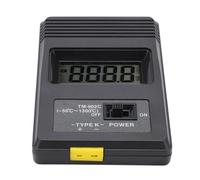 Walfront LCD Thermometer Temperature Tester Detector Thermocouple Digital K Type Industrial Grade Display Heat Resistant Steel Gas Liquid Measurement Portable Lightweight Easy to Carry,