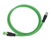 Walfront M12 4 Pin to RJ45 Industrial Ethernet Cable Male Shielded Cable Assembly for Automation Systems Interconnect