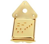 WALFRONT Mandolin Cable Pull Board, Steel Material, Removable Cover for Easy String Replacement, Decorative Chrome Design for Mandolin Players (QB11 gold with flowers)