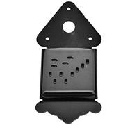 WALFRONT Mandolin Cable Pull Board, Steel Material, Removable Cover for Easy String Replacement, Decorative Chrome Design for Mandolin Players (QB09 black without flowers)