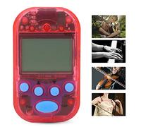 Walfront Metronome for Guitar Mini Tempo Digital Piano Beat Tap M50 Multifunctional Clamp/Holder On Chord Speaker Portable Earphone Jack Music Device Timer, with Test Tempo, Double Channel (Red)