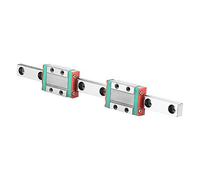 Walfront MGN9B Linear Guide Rail, Bearing Steel Linear Motion Rail with 2 Blocks, 150mm 9mm Width, 4 Point Contact and Built In Lubrication for CNC Automatic Equipment