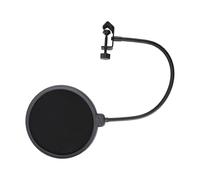 Walfront Microphone Pop Filter Pop Shield Windscreen Dual Layer Nylon Mesh with 360 Flexible Gooseneck Clip and Clamp for Voice Recording Live Streaming Podcast