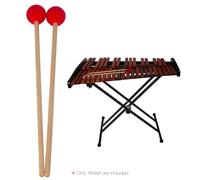 Walfront Middle Marimba Mallets with Beech Handle and Wool Blend Yarn for Percussion Instruments Ideal and Amateurs (1 Pair)