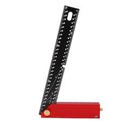 Walfront Multi Angle Measuring Ruler Right Angle Ruler Carpenter Square Layout Tool with Built in Scribing Pin and Double Sided Scale for Woodworking and Construction