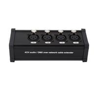 Walfront Multi Network XLR Cable Breakout Extender, Instrument XLR Cable Extender 4 Channel, Aluminum Alloy Material for Stage Lighting Recording Studio, Compact And Portable, Wide