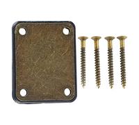 Walfront Neck Plate Reinforced Metal Modern Shape Guitar Neck Board Replacement for Electric Guitar Electric Plate Bass Square Metal Screw On Neckplate Reinforcing Joint Board