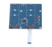 Walfront PCIe M.2 Storage Extension Board 2 Way NVME M.2 SSD Interface SSD Hard Drive Expansion Board Double SSD Expansion Board for High Speed Reading and Writing