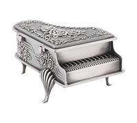 Walfront Piano Jewellery Box Handcraft Antique Metal Wedding Jewelry Box Storage Organizer Gift Box for Girls Ladies Women
