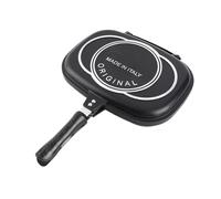 Walfront Portable Grill Pan with Double Side Design 32cm | Aluminum material, efficient heat conduction, drip-proof, easy to clean