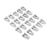 Walfront Positive Negative Battery Clamp of Long -lasting Aluminum Alloy Connection Terminals for the Caravan van -Wohnmobil boot 20 Silver Silver