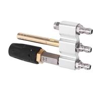 Walfront Pressure Washer Nozzle 3 in 1 Long Soap Nozzle 0-60 Adjustable 1000-5000PSI with Downstream Soft Wash for High Pressure Washer Gun Extension Pole Replacement