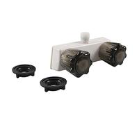 Walfront RV Shower Valve Diverter Assembly Kit with Dual Knobs, ABS and Acrylic Material, Water Saving and Pressure Control for RV Showers and Dishwashing (Dark Brown)