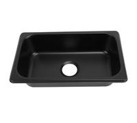 Walfront Rv Stainless Steel Kitchen Sink, Compact Hand Wash Basin, Embedded Design for Caravan and Yacht, 10.43x6.38 in, 40mm Drain Hole (Spray Black GR-1465B)